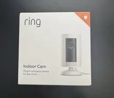 Ring Indoor Cam Wired Security Camera - White with Black Lens