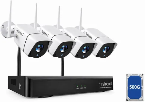 Firstrend WiFi Wireless Security Camera System, 8Ch NVR with CCTV Bullet Cameras