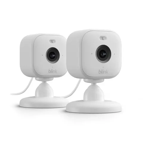 LOT of 2 Blink Mini 2 Indoor/outdoor 1080p Security HD Cameras White