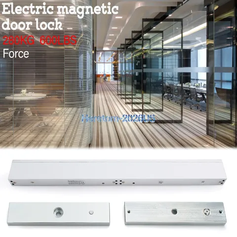 Double 12V Electric Magnetic Door Lock Dual Electromagnetic 600LB Access Control