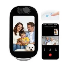 Indoor Security Camera with 4" Screen, 4MP Baby/Elderly Monitor with AI Conve...
