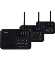 Wuloo Intercoms Wireless 3 Pack 1 Mile Range 22 Channel (No AC Adapter)