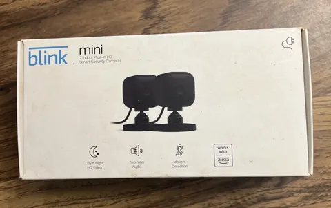 2 Pack Blink Mini 1080p WiFi Security Camera with Motion Detection Night Vision