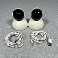 Yi Dome Camera 1080P YHS 1916 Pan Tilt Zoom Security Camera Lot Of 2 W/ Cords