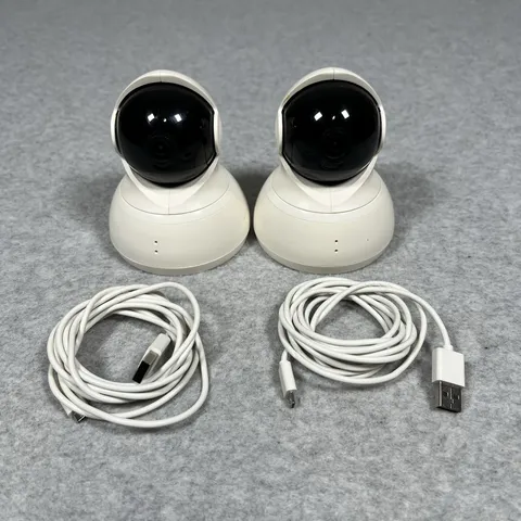 Yi Dome Camera 1080P YHS 1916 Pan Tilt Zoom Security Camera Lot Of 2 W/ Cords