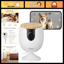 Mini Pet Camera with 2-Way Audio, Bark Alerts, Rotating View, No Subscription