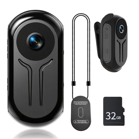 Mini Wearable Body Worn Action Camera with Auido & Video Recording -32G Thumb...