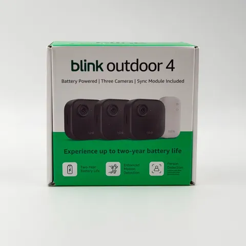 Blink Outdoor 4 1080p Wi-Fi 3-Camera Security System with Sync Module - Black Ne