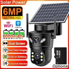 Solar Security Camera Wireless WiFi Night Vision PIR Tracking Surveillance LOT