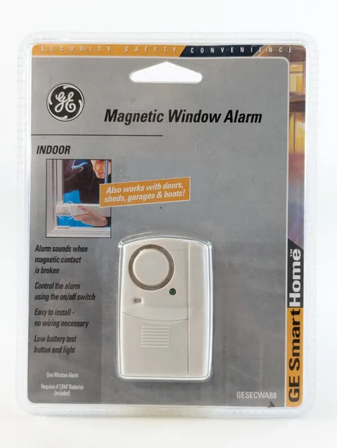 GE Magnetic Indoor Window Alarm Security Sensor Easy Install NEW