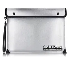 6500℉ Upgraded Fireproof Document Bag, Wallet with Fire Proof Zipper, 8 Layer...