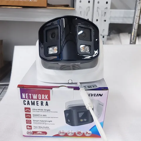 VIKYLIN D382 4MP POE Dual Lens Camera 180° Panoramic Smart Dual Light Audio NDAA