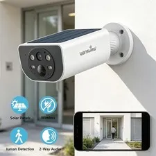 Wansview Security Cameras Wireless Outdoor, Solar&Battery Powered, AI Detection