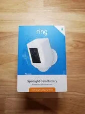 RING Spotlight Cam Battery Outdoor Security Camera & Spotlight (SEALED NEW)