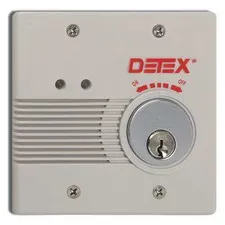 Detex Eax-2500F Gray W-Cyl Exit Door Alarm, 12/24Vdc, Mortise, Horn