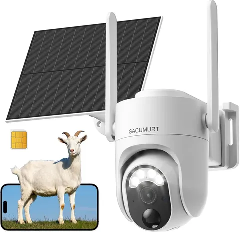 No Wifi Security Cameras Wireless Outdoor, Solar Powered, Ranch Camera | 2K HD C