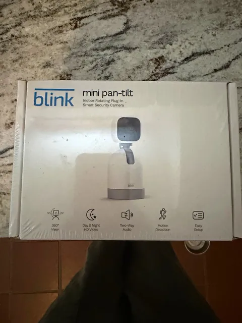 Blink Mini Pan-Tilt Indoor Wi-Fi 360° HD Day/Night Camera, 2-Way Audio
