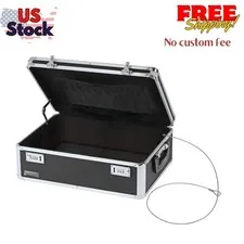 Black Locking Storage Chest with Combination Locks for Dorms