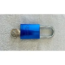 ABUS 83AL/40 Titalium Padlock Solid Aluminum Blue Long Shackle High Security Key