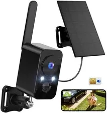 4G SIM Cellular Security Cameras Wireless No WiFi Battery Operated Camera for Ho