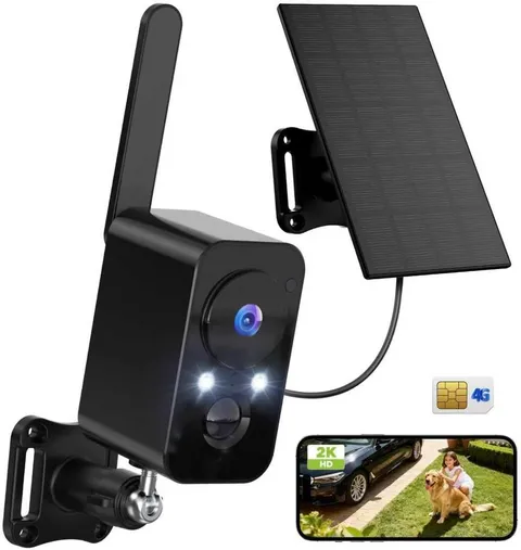 4G SIM Cellular Security Cameras Wireless No WiFi Battery Operated Camera for Ho