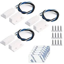 Gebildet 3 Sets White Magnetic Switch Wiring NO/NC Recessed Door white NO