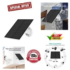 5W Solar Panel for Outdoor Security Cameras - USB-C & Micro USB Compatible