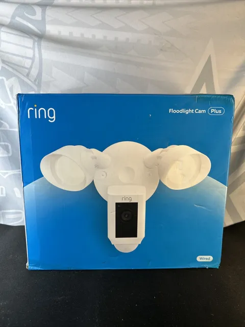 Ring Floodlight Cam Wired Plus Surveillance Camera - White
