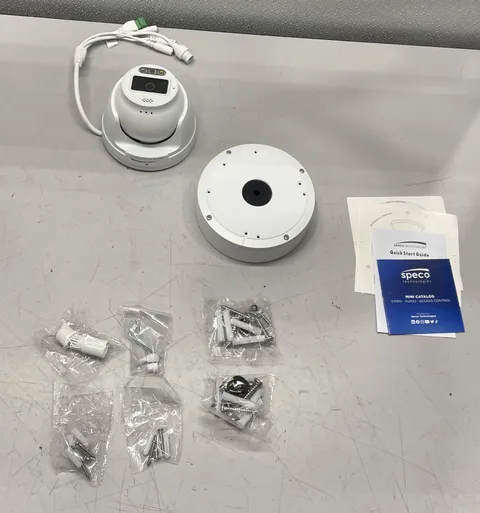 Speco Megapixel AI IP Turret Camera with Digital Deterrent 2.8mm Lens O8TDD2