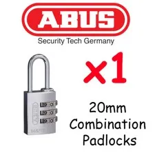  Combination Padlocks - Resettable ABUS 20mm  High quality - SILVER