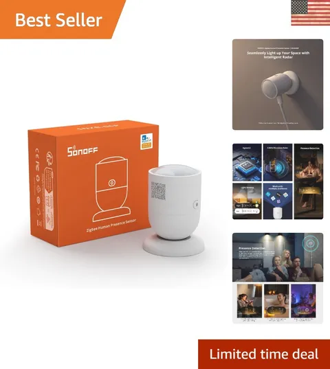 Smart Wall-Mount Zigbee Motion Sensor - 4m Detection Range & Light Activation