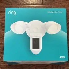 Ring Floodlight Cam Plus Outdoor Wired 1080p FHD Surveillance Camera White-54.88