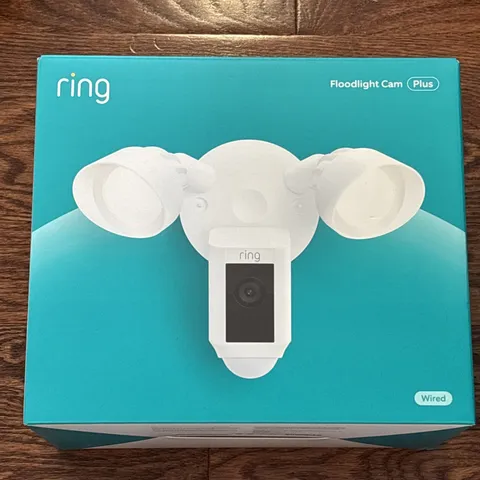Ring Floodlight Cam Plus Outdoor Wired 1080p FHD Surveillance Camera White-54.88