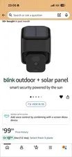 Blink Outdoor + Solar Panel 1080p Wireless Wi‑Fi Outdoor Camera Alexa Black