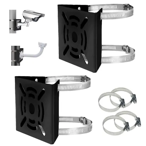 Vertical Pole Mount Adapter Bracket 0.4x4x1.8in 11lb Load for CCTV Security