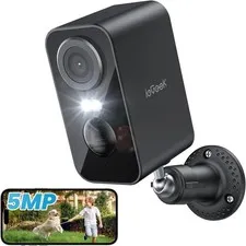 5MP WiFi Security Camera Outdoor Wireless Battery PIR Color Night Vision