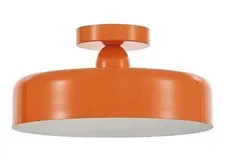 VILUXY Vintage Semi-Flush Mount Ceiling Light Fixture Orange Brush 