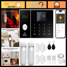 4G GSM Wi-Fi Home Security Alarm System 13-Piece Kit | Alexa & Google Home Compa