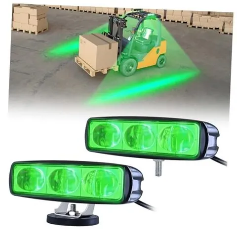 2Pcs Forklift Safety Light 30W Straight Line Forklift and AGV Safety Green