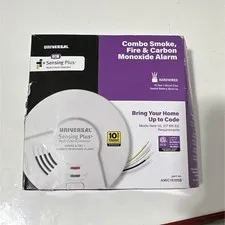 Universal AMIC1510SB Hardwired Smoke & CO Detector, Sealed Battery Backup, White