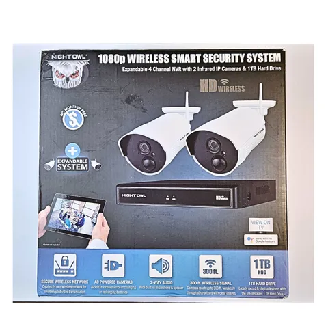 Night Owl 1080p Wireless 4 Channel security system -  2 Infrared IP Cameras 1TB