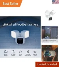 Smart Floodlight Camera with Night Vision & Custom Motion Zones - 1 Camera White
