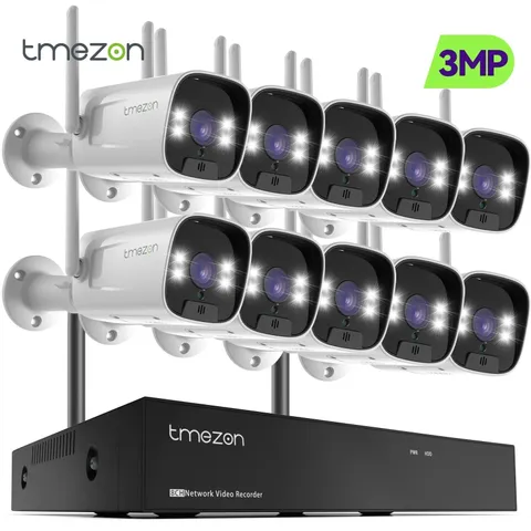 3MP WIFI Home Camera System 10CH NVR Motion Detection Home Security IP66