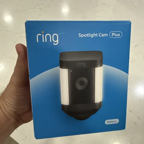 Ring Spotlight Cam Plus, Battery - Smart Security Video Camera (Black) New
