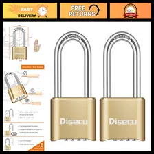 Heavy Duty 4-Digit Combination Lock, Waterproof Padlock for Gym, Locker, Gate -