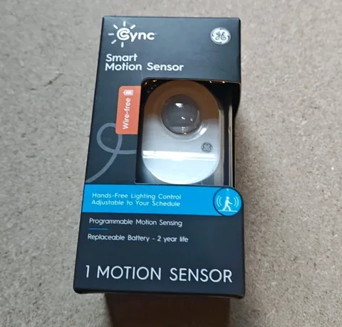 GE CYNC Smart Wire Free Motion Sensor White 