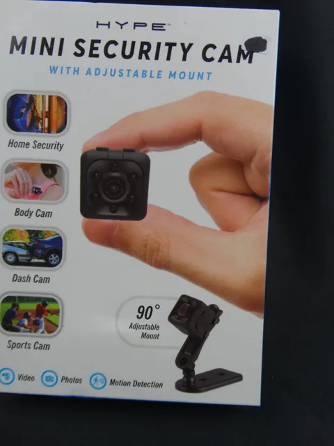 Hype mini security cam w/adjustable mount