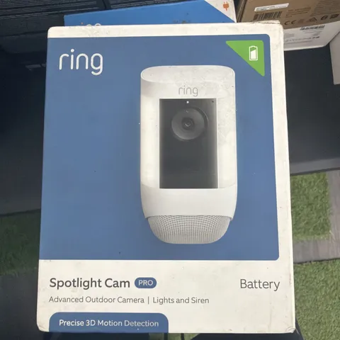 Ring Spotlight Cam Pro Battery White 2K Security Cam Vision