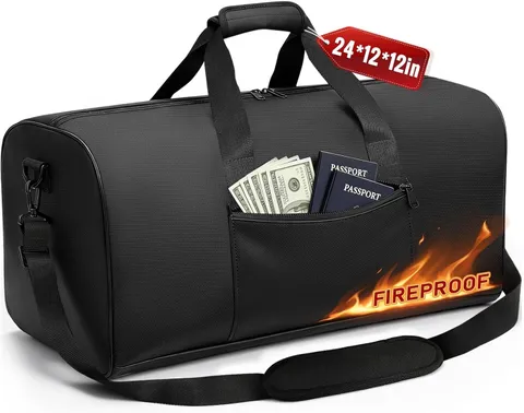 Large Fireproof Document Bag, 24X12X12In Portable Fireproof Waterproof Document 