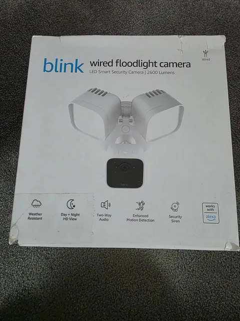 Blink Wired Floodlight Camera 1080p HD Smart Security Camera Factory Sealed